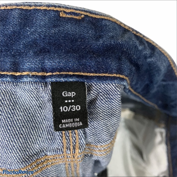 Gap Distressed Acid Wash Jean Shorts Sz 10 - Picture 5 of 6